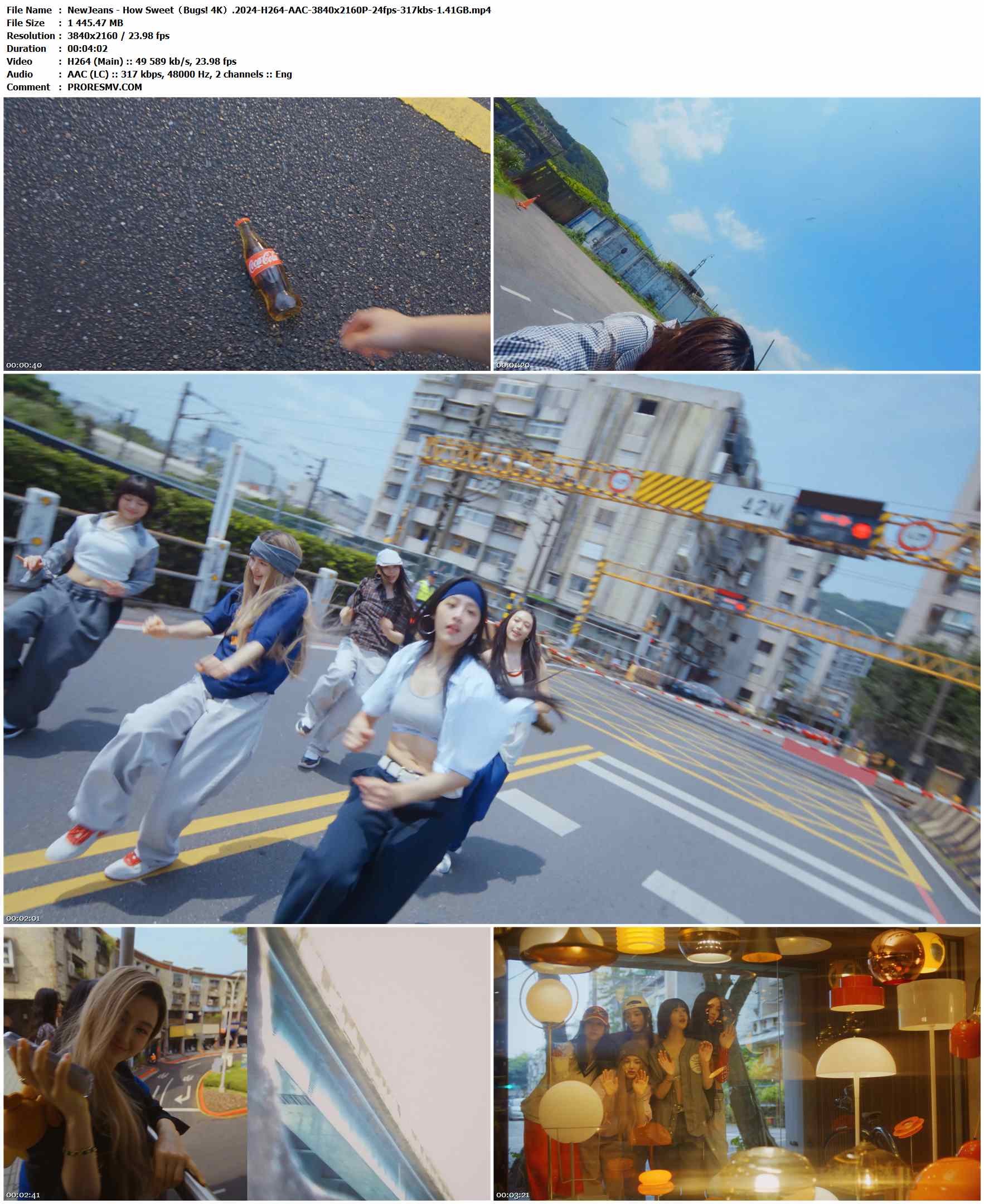 NewJeans - How Sweet（Bugs! 4K）.2024-H264-AAC-3840x2160P-24fps-317kbs-1.41GB官方MV_高清MV